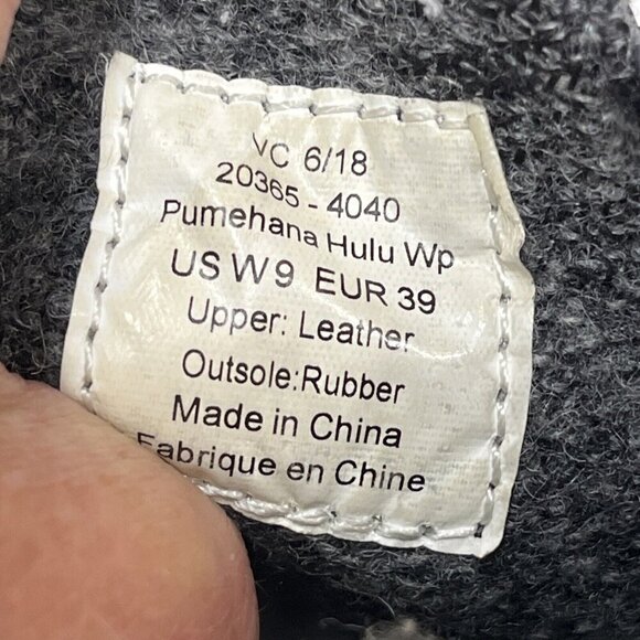 Olukai Pumehana Hulu WP Boots Women 9 Black Nubuck Leather Ankle Booties Pull On - Picture 7 of 9